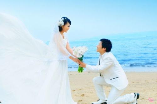 海边求婚照片,海边求婚照片定格幸福瞬间
